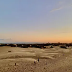 Dunas De Maspalomas Y El Mar A Un Paso San Bartolome de Tirajana (Gran Canaria)